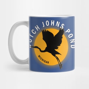Dutch Johns Pond in Michigan Heron Sunrise Mug